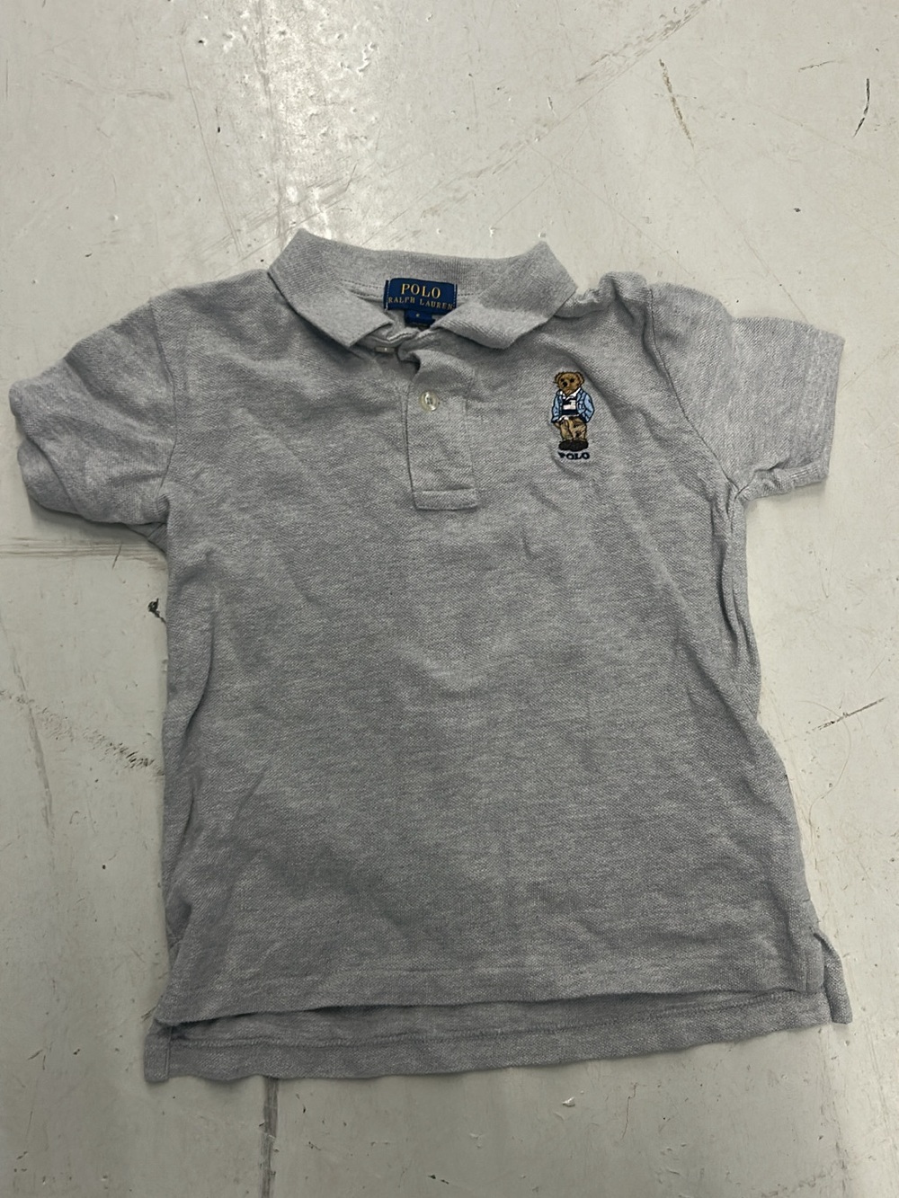 Polo by Ralph Lauren Light Gray Kids Bear Polo